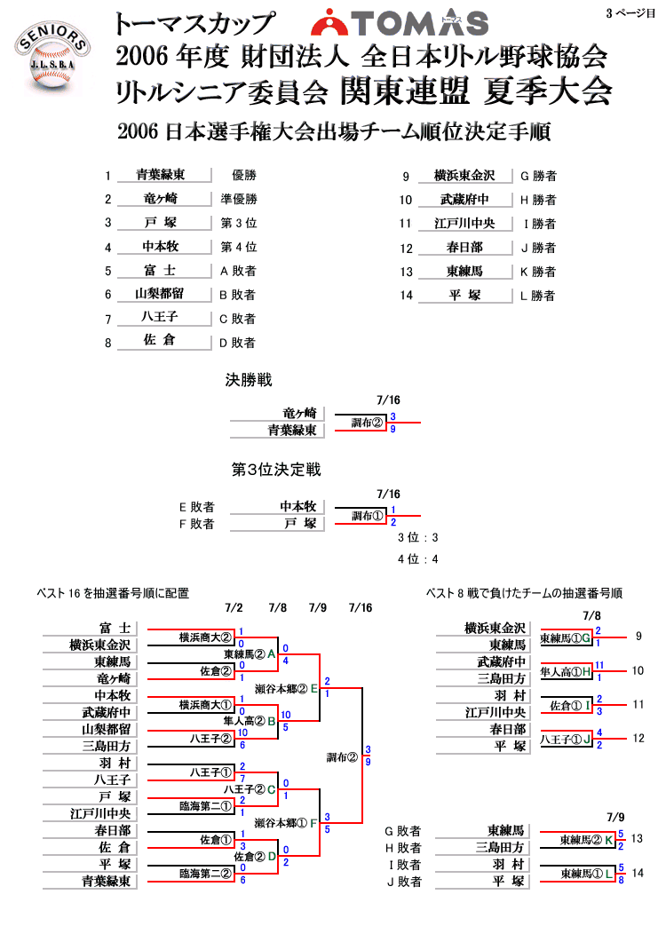 「2006日本選手権大会出場チーム順位決定手順」
上記の画像説明と同文